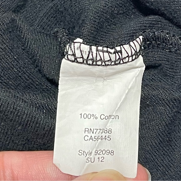 J. Crew 100% Cotton Perfect Fit Black Tank Top Size Large - Picture 6 of 6